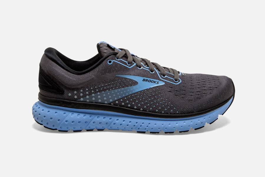 Glycerin 18 Road Brooks Running Shoes NZ Womens - Black/Blue - XYLAWV-745